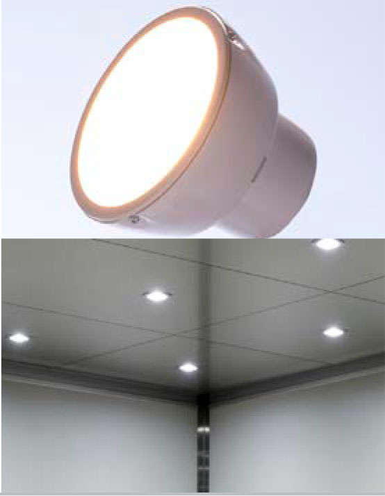 Đèn LED trong thang máy