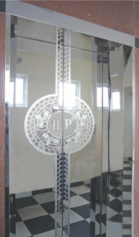 Khung bản rộng inox gương – cánh cửa inox gương hoa văn tròn | Mã: HS-CWH1