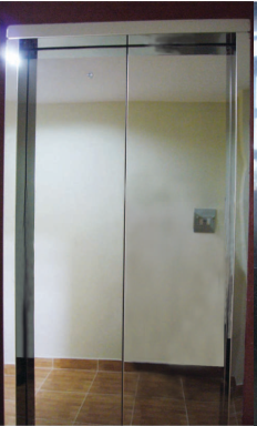 Khung cửa bản hẹp inox gương – cánh cửa inox gương